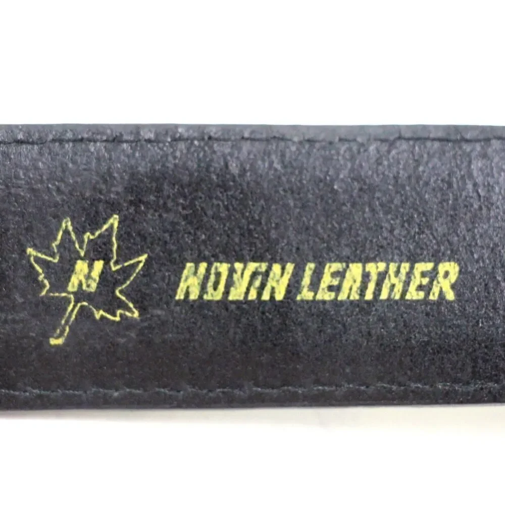Novin Leather BLACK REAL LEATHER 1 1/4